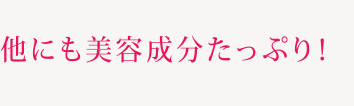 他にも美容成分たっぷり！