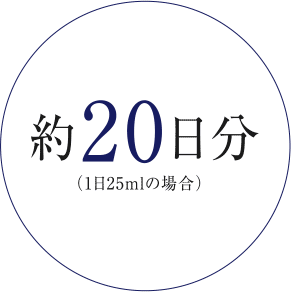 約20日分（1日25mlの場合）