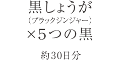 黒しょうが（ブラックジンジャー）×5つの黒　約30日分