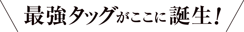 最強タッグがここに誕生！